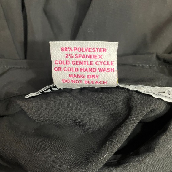 Gretchen Scott Large Black Full Button Collared Blouse Bell Sleeve Poly Blend - Picture 4 of 5